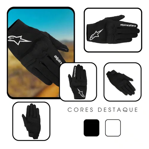 Luva Alpinestars Reef Women V2 Preta Branca