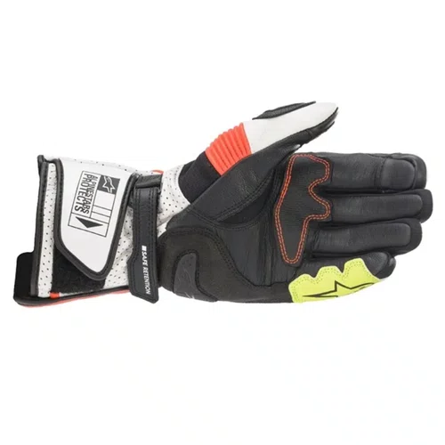 Luva Alpinestars Sp 2 V3 Branco Vermelho Fluo Preto Original