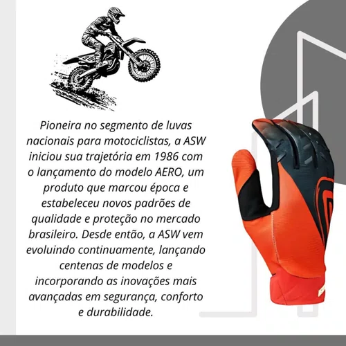 Luva ASW Race 2.0 Evade Preta Vermelha
