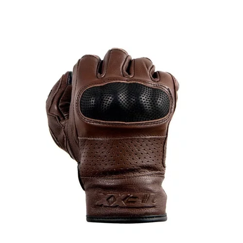 Luva Moto Texx Liberty Custom Couro Ventilado Marrom