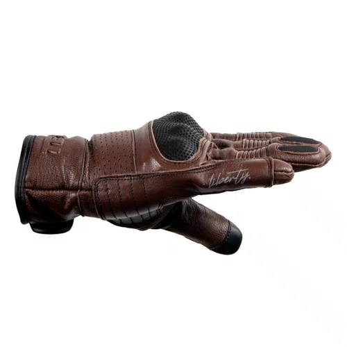 Luva Moto Texx Liberty Custom Couro Ventilado Marrom