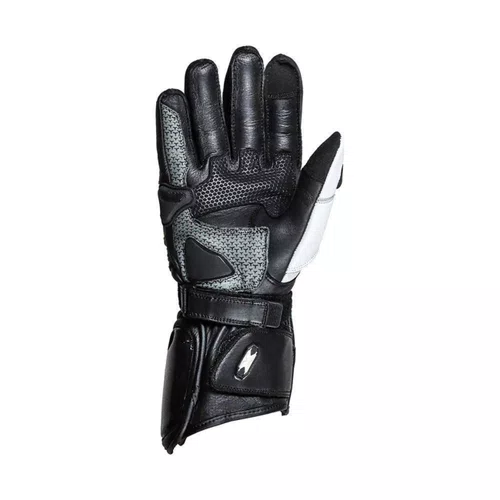 Luva Moto Texx Pista V2 Couro Kevlar Speed Cinza Preta Cinza