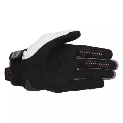 Luva Motociclista Alpinestars Chrome Womens Branca Borgonha