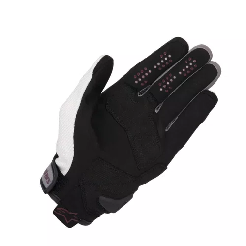 Luva Motociclista Alpinestars Chrome Womens Branca Borgonha