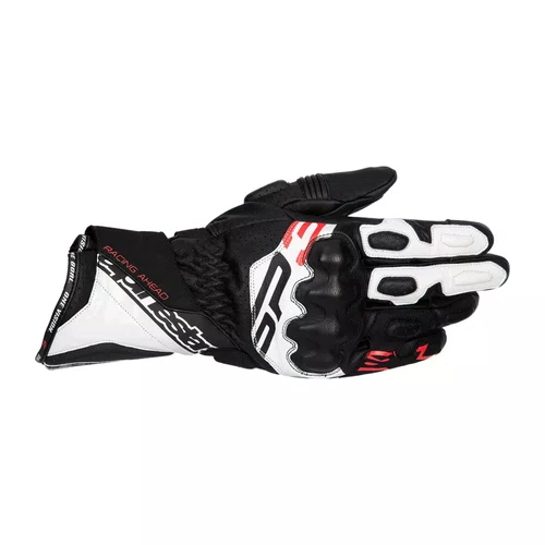 Luva Motociclista Alpinestars SP 3 Preta Branca Vermelha
