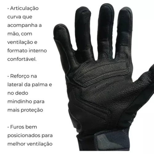 Luva Motociclista Alpinestars SP X 1 Preta Preta
