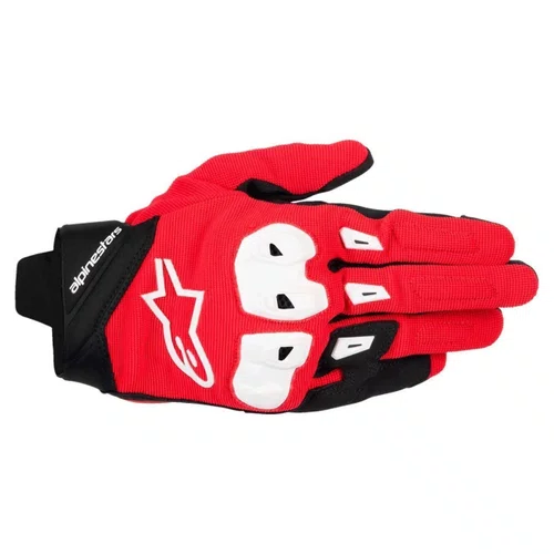 Luva Motociclista Alpinestars SP X 1 Vermelha Bright Preta Branca