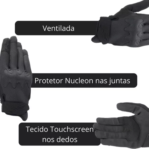 Luva Motociclista Alpinestars Stated Air Preto Preto Original