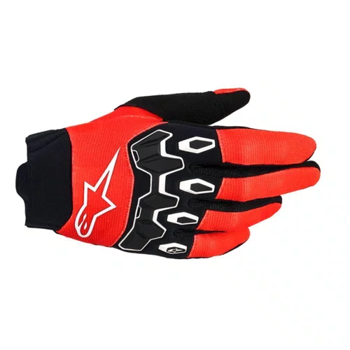 Luva Motociclista Off Road Alpinestars Full Bore V2 Laranja Preta