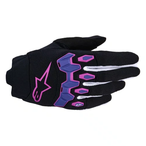 Luva Motociclista Off Road Alpinestars Full Bore V2 Roxa Preta
