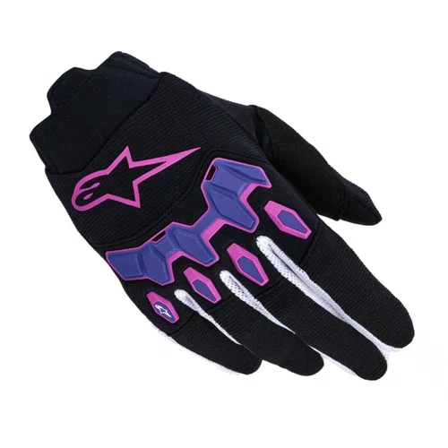 Luva Motociclista Off Road Alpinestars Full Bore V2 Roxa Preta