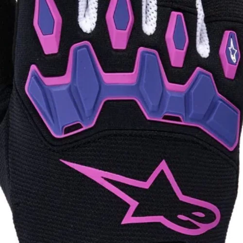 Luva Motociclista Off Road Alpinestars Full Bore V2 Roxa Preta