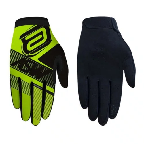 Luva Motocross Asw Race Edge Amarelo Fluo Preta