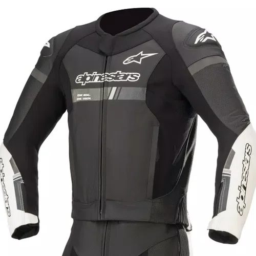 Macacão Alpinestars GP Force Chaser 2PC Preto Branco Premium