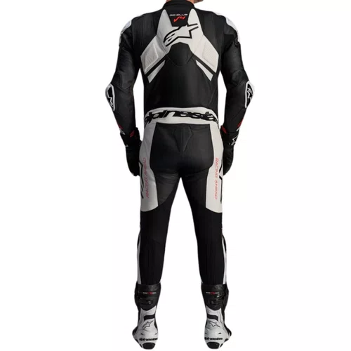 Macacão Alpinestars Gp Plus V4 Sprint 1PC Preto Branco Vermelho