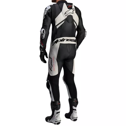 Macacão Alpinestars Gp Plus V4 Sprint 1PC Preto Branco Vermelho