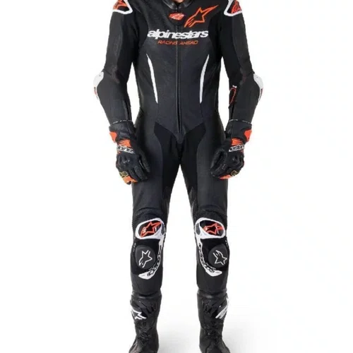 Macacão Alpinestars GP R7 Preto Vermelho Branco 1 Peça Original