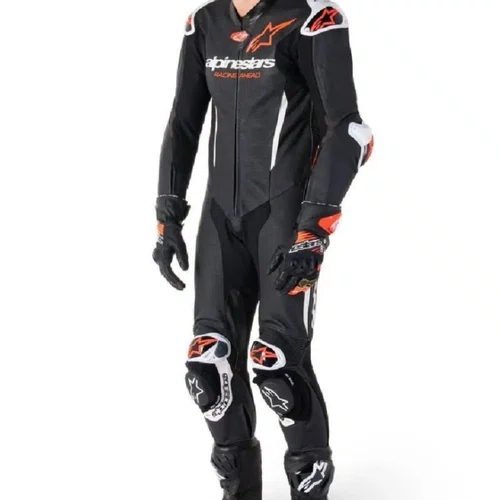 Macacão Alpinestars GP R7 Preto Vermelho Branco 1 Peça Original