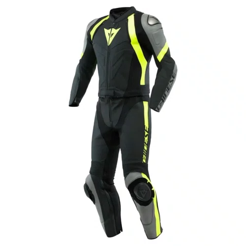 Macacão Dainese Avro 4 Preto Cinza Amarelo 2 Peças
