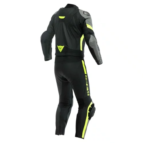 Macacão Dainese Avro 4 Preto Cinza Amarelo 2 Peças