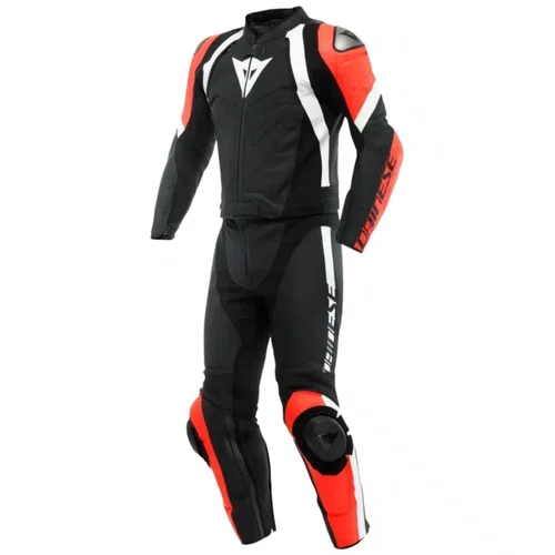 Macacão Dainese Avro 4 Preto Vermelho Branco 2 Peças