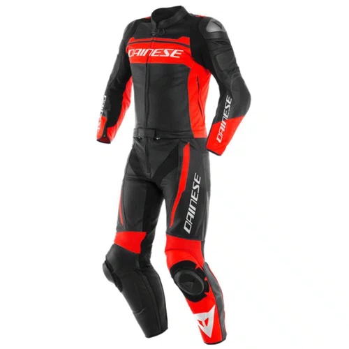 Macacão Dainese Mistel Preto Vermelho 2 Peças