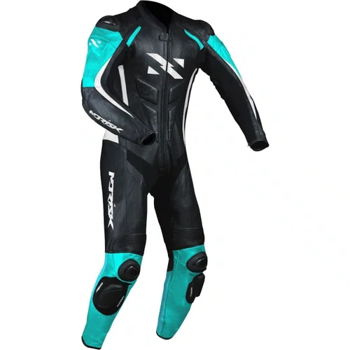 Macacão Norisk Ss Preto Branco Azul 1 Peça Racing