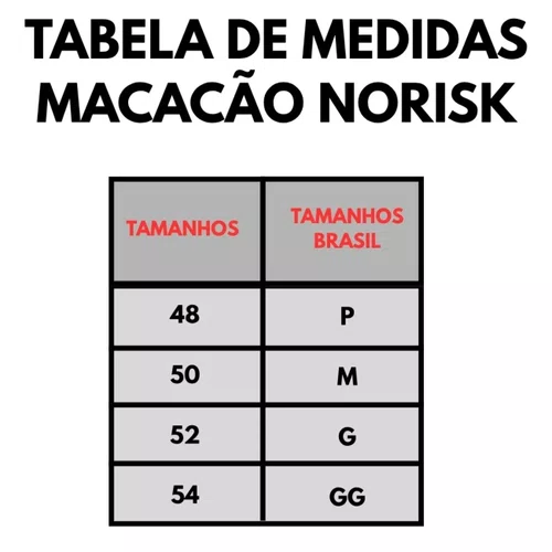 Macacão Norisk Ss Preto Vermelho Branco 1 Peça Racing