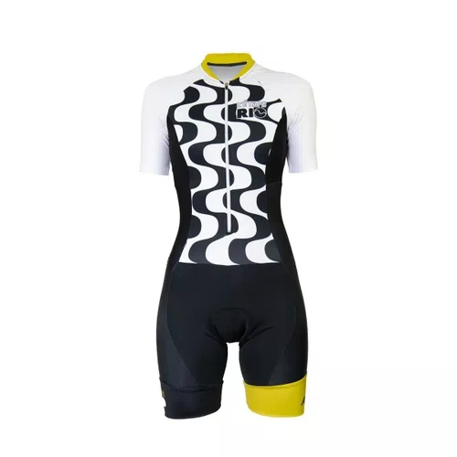 Macaquinho  Asw Classic Léquipe Feminino Trottoir Preto Branco