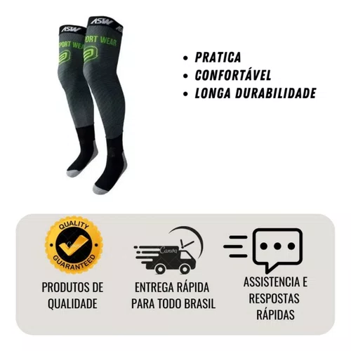 Meião Meia Asw Brace Frontier Motocross Enduro Trilha