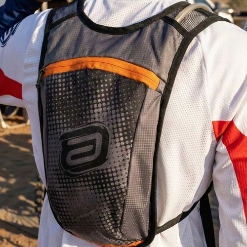 Mochila Bolsa Hidratação Asw Race 2.0 2L Preto Chumbo Laranja