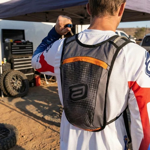 Mochila Bolsa Hidratação Asw Race 2.0 2L Preto Chumbo Laranja