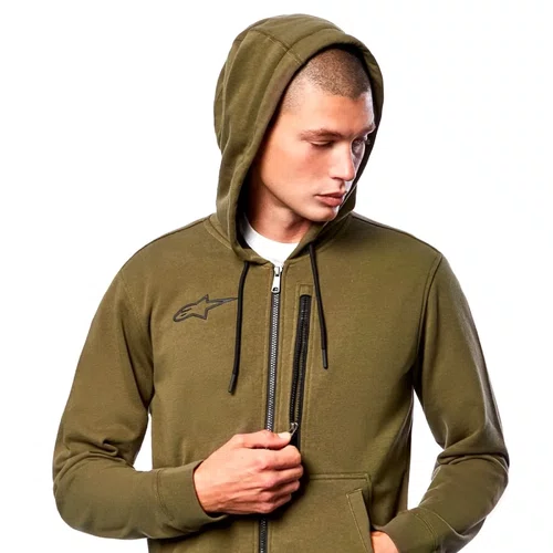 Moletom Alpinestars Asym Hoodie Verde Militar Com Capuz Original
