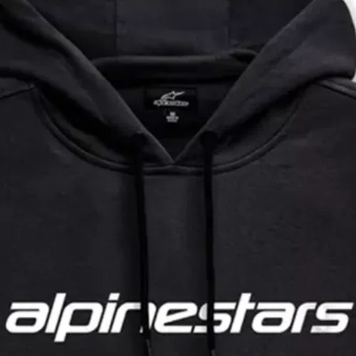 Moletom Alpinestars Linear Wordmark V3 Hoodie Preto Branco Vermelho