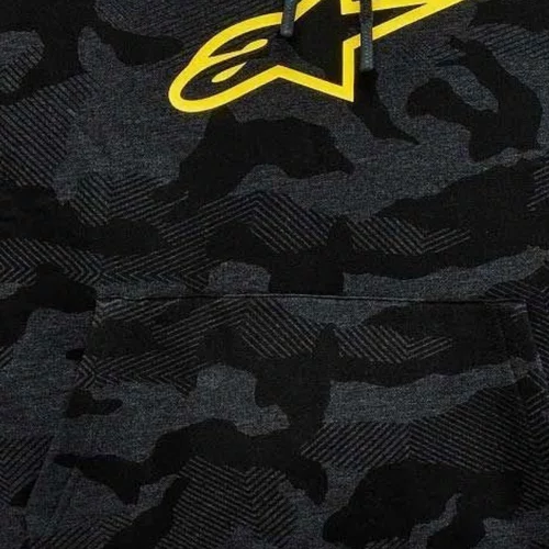 Moletom Alpinestars Ride 2.0  Area Hoodie Cinza Amarelo Urbano Bolsos Canguru