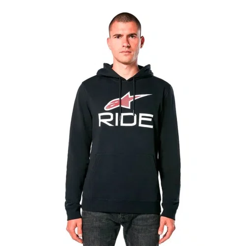 Moletom Alpinestars Ride V3 Hoodie Preto Branco Vermelho