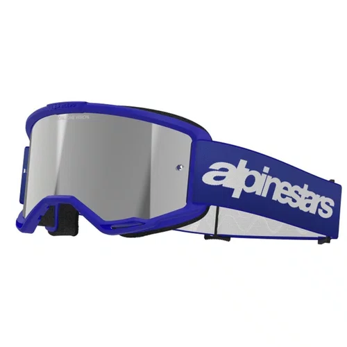 Oculos Motocross Alpinestars Vision 3 Wordmark Azul Espelha
