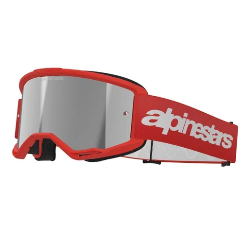 Oculos Motocross Alpinestars Vision 3 Wordmark Vermelho Espe