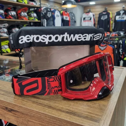 Oculos Motocross Asw A4 Blur Vermelho