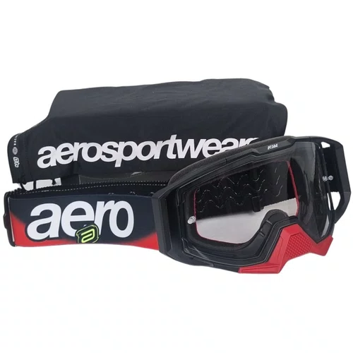 Oculos Motocross Asw A5 Elysium Preto Vermelho Amarelo Fluo