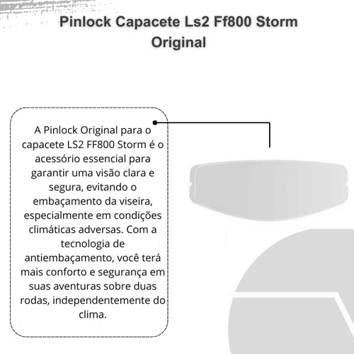 Pinlock Capacete Ls2 Ff800 Storm Original