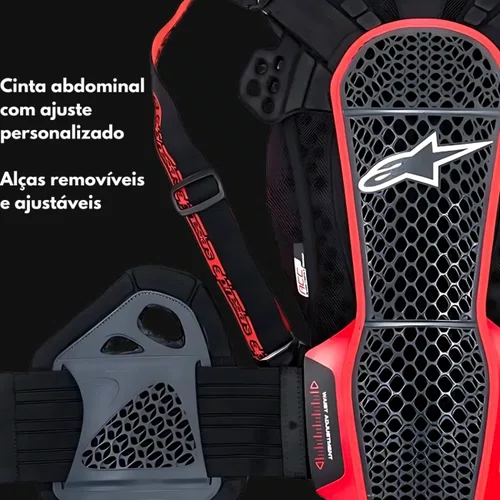 Protetor De Coluna Alpinestars Nucleon Kr 3 Preto Vermelho