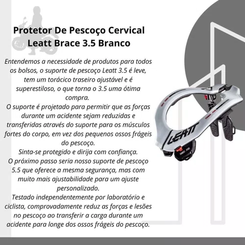 Protetor De Pescoço Cervical Leatt Brace 3.5 Branco Original