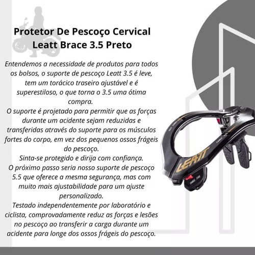 Protetor De Pescoço Cervical Leatt Brace 3.5 Preto