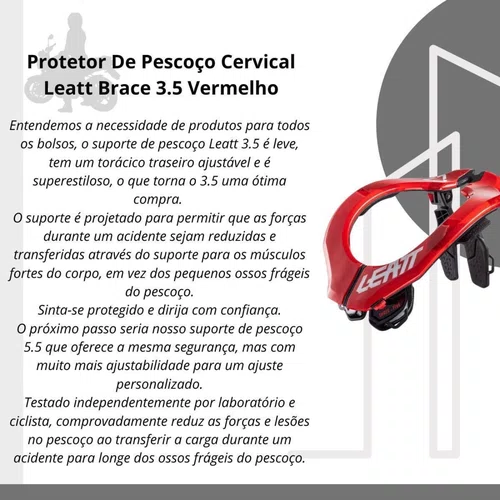 Protetor De Pescoço Cervical Leatt Brace 3.5 Vermelho