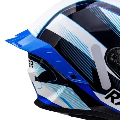 Spoiler Capacete Racer1 Rc1 Icone Nava Azul 286 Original Premium
