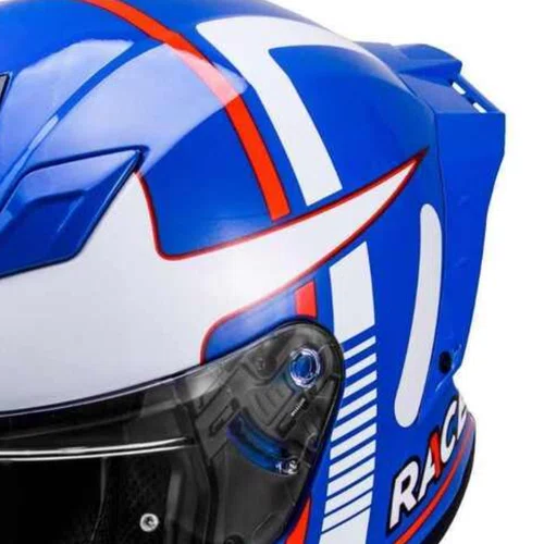 Spoiler Capacete Racer1 Rc1 Icone Nava Azul 286 Original Premium