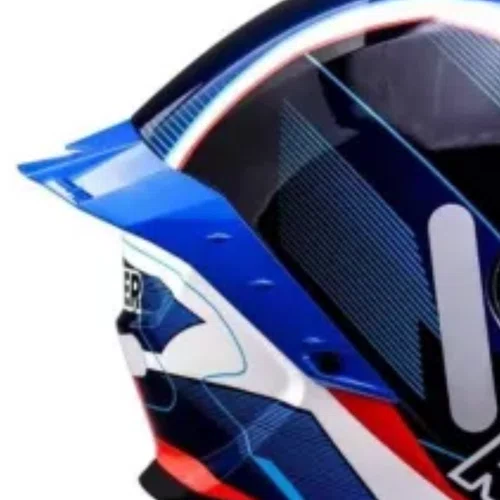 Spoiler Capacete Racer1 Rc1 Icone Nava Azul 286 Original Premium