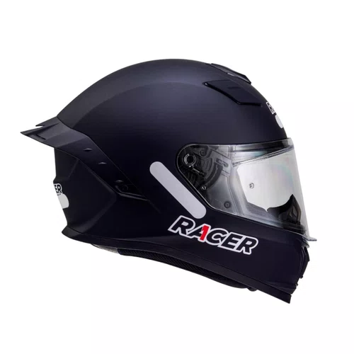 Spoiler Capacete Racer1 Rc1 Preto Fosco Original Premium
