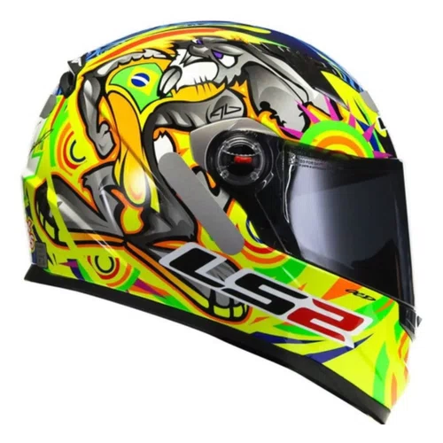 Viseira Capacete Ls2 FF358 Revo Azul Mais Viseira Fume